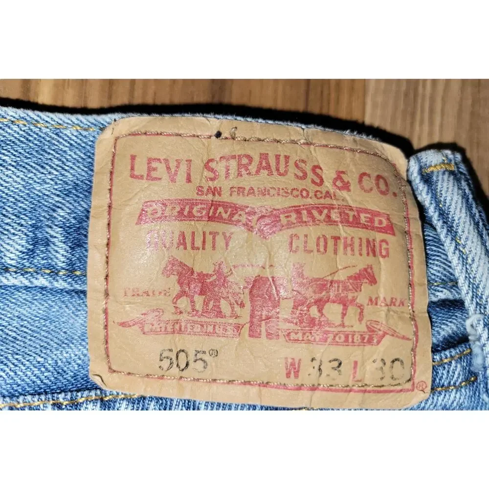 Vintage Levi 505 Straight Fit Mens Jeans 33x30